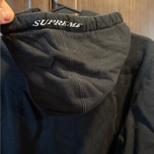 Supreme all black hoodie- tucked away in storage!!